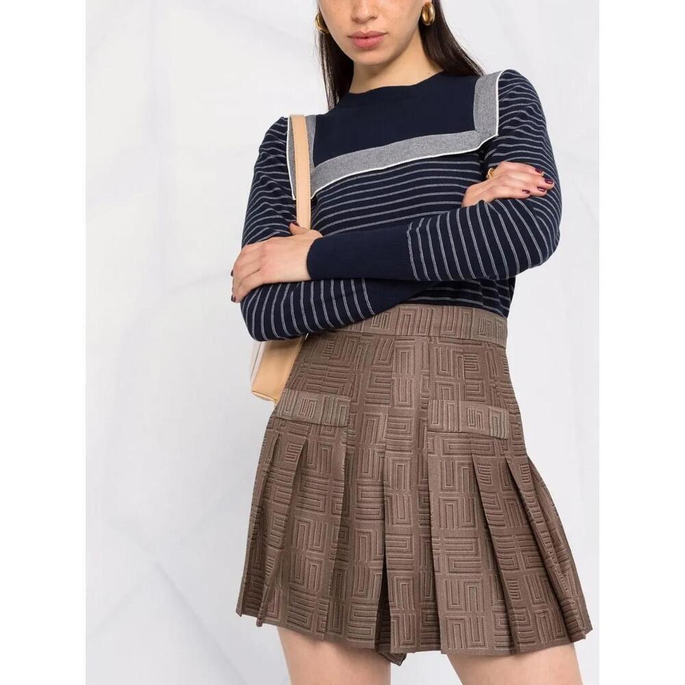 294 Sandro Gael Pleated Jacquard Skort (Size S, EUC) - Picture 3 of 9
